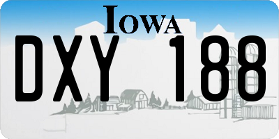 IA license plate DXY188