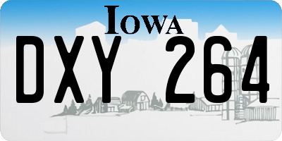 IA license plate DXY264