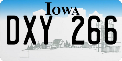 IA license plate DXY266