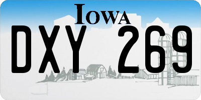 IA license plate DXY269