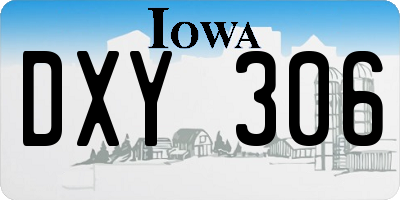 IA license plate DXY306