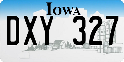 IA license plate DXY327