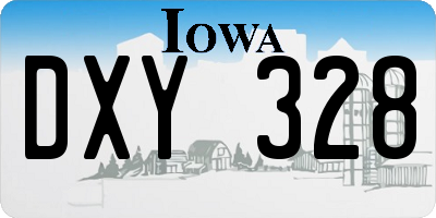 IA license plate DXY328