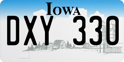 IA license plate DXY330