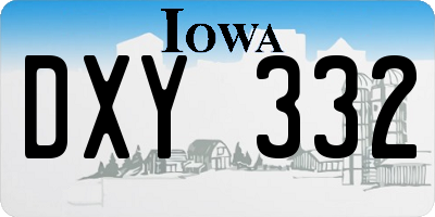 IA license plate DXY332