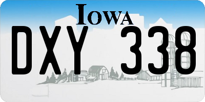 IA license plate DXY338
