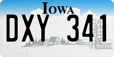 IA license plate DXY341