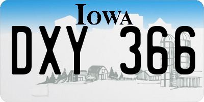IA license plate DXY366