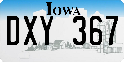 IA license plate DXY367