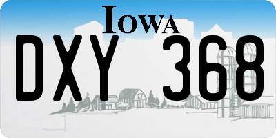 IA license plate DXY368