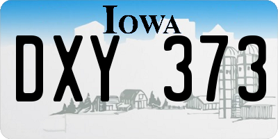IA license plate DXY373