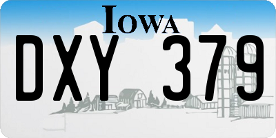 IA license plate DXY379