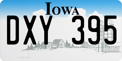 IA license plate DXY395