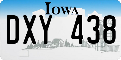 IA license plate DXY438