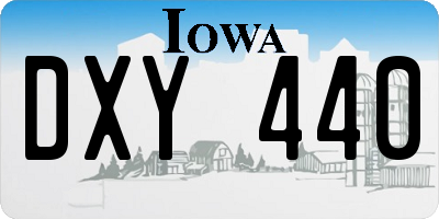 IA license plate DXY440
