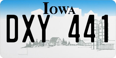 IA license plate DXY441