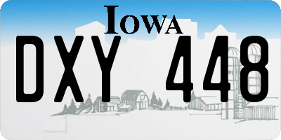 IA license plate DXY448
