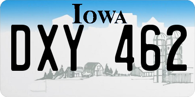 IA license plate DXY462