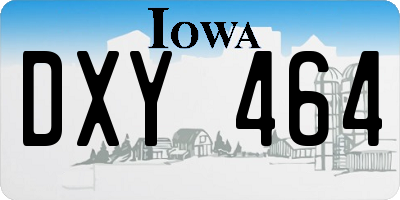 IA license plate DXY464