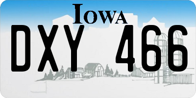 IA license plate DXY466