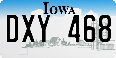 IA license plate DXY468