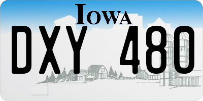 IA license plate DXY480