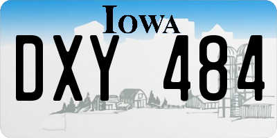 IA license plate DXY484