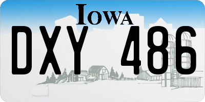 IA license plate DXY486