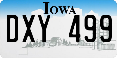IA license plate DXY499