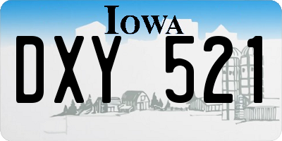 IA license plate DXY521