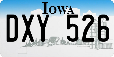IA license plate DXY526
