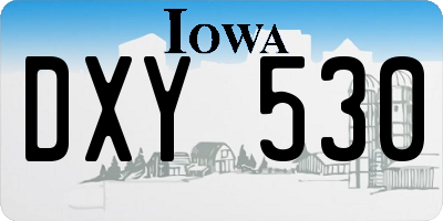 IA license plate DXY530
