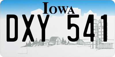 IA license plate DXY541