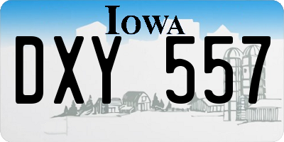 IA license plate DXY557
