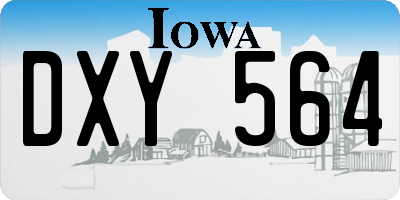 IA license plate DXY564