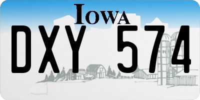 IA license plate DXY574