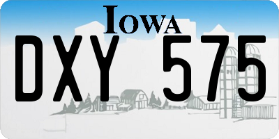 IA license plate DXY575