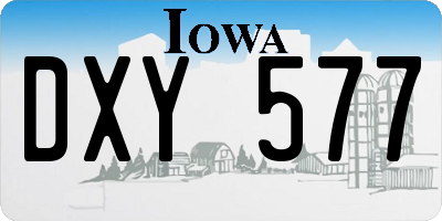 IA license plate DXY577