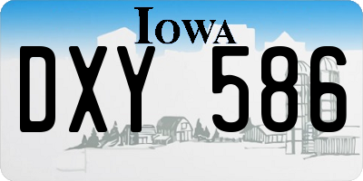 IA license plate DXY586