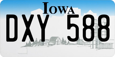 IA license plate DXY588