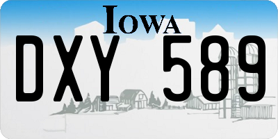 IA license plate DXY589
