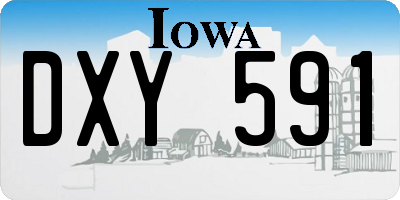 IA license plate DXY591