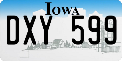 IA license plate DXY599