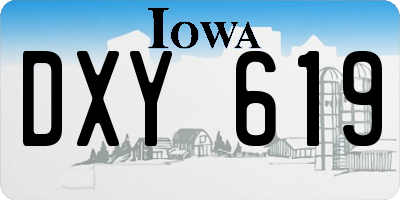 IA license plate DXY619