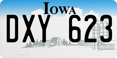 IA license plate DXY623