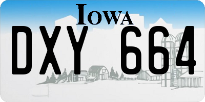 IA license plate DXY664
