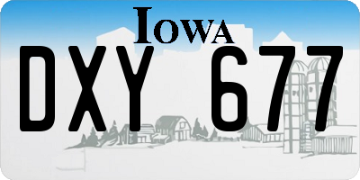 IA license plate DXY677