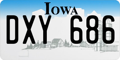 IA license plate DXY686