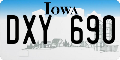 IA license plate DXY690