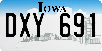 IA license plate DXY691